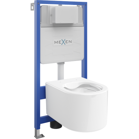 Mexen Sofia ensemble encastré WC cadre Fenix Slim avec cuvette WC, blanc brillant - 6103354XX00