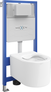 Mexen ensemble WC encastré cadre Fenix Slim avec cuvette WC Sofia, blanc brillant - 6103354XX00