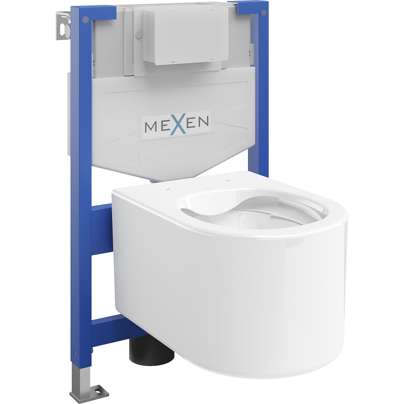 Ensemble encastré WC Mexen Fenix XS-F avec cuvette WC Sofia, blanc brillant - 6803354XX00