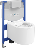 Ensemble encastré WC Mexen Fenix XS-F avec cuvette WC Sofia, blanc brillant - 6803354XX00