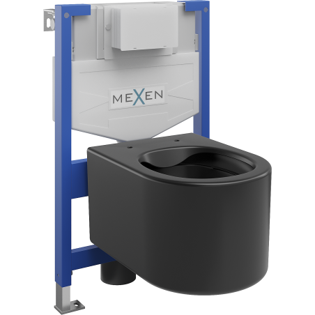 Mexen Sofia ensemble encastré WC châssis Fenix XS-F avec cuvette WC, noir mat - 6803354XX85