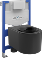 Mexen Sofia ensemble encastré WC châssis Fenix XS-F avec cuvette WC, noir mat - 6803354XX85