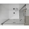 Mexen Lima Duo cabine de douche pliante 90 x 80 cm, transparent, noir + receveur de douche Flat - 856-090-080-70-02-4010B