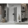 Mexen Lima Duo cabine de douche pliante 90 x 80 cm, transparent, noir + receveur Flat - 856-090-080-70-02-4010B