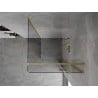 Mexen Mist-H T cabine de douche pivotante droite 100 x 100 cm, transparent, or brossé - 8A5T-100-100-55-00-P