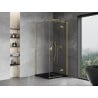 Mexen Mist-H T cabine de douche pivotante droite 100 x 100 cm, transparent, or brossé - 8A5T-100-100-55-00-P