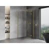 Mexen Mist-H T cabine de douche pivotante droite 90 x 90 cm, transparent, or brossé - 8A5T-090-090-55-00-P