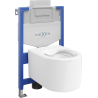 Mexen Sofia ensemble encastré WC cadre Fenix XS-U avec cuvette WC, blanc brillant - 6853354XX00