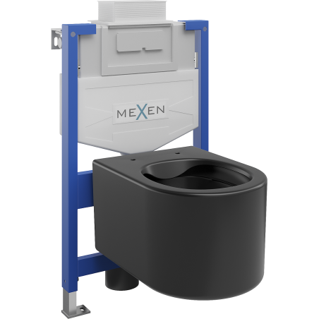 Mexen ensemble encastré WC châssis Fenix XS-U avec cuvette WC Sofia, noir mat - 6853354XX85