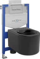 Mexen ensemble encastré WC châssis Fenix XS-U avec cuvette WC Sofia, noir mat - 6853354XX85