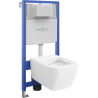 Mexen ensemble encastré WC châssis Fenix Slim avec cuvette WC Stella, blanc brillant - 6103368XX00