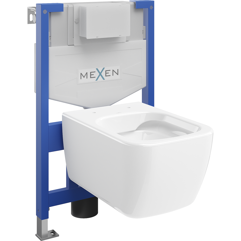 Mexen ensemble encastré WC cadre Fenix XS-F avec cuvette WC Stella, blanc brillant - 6803368XX00
