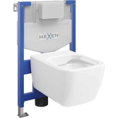Mexen ensemble encastré WC cadre Fenix XS-F avec cuvette WC Stella, blanc brillant - 6803368XX00