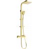 Mexen CQ62 ensemble de douche en saillie avec pomme de douche et robinet thermostatique, doré - 772506295-50