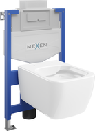 Mexen Stella ensemble encastré WC cadre Fenix XS-U avec cuvette WC, blanc brillant - 6853368XX00
