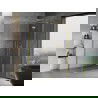 Cabine de douche battante droite Mexen Mist H T 90 x 75 cm, transparente, or brossé - 8A5T-090-075-55-00-P