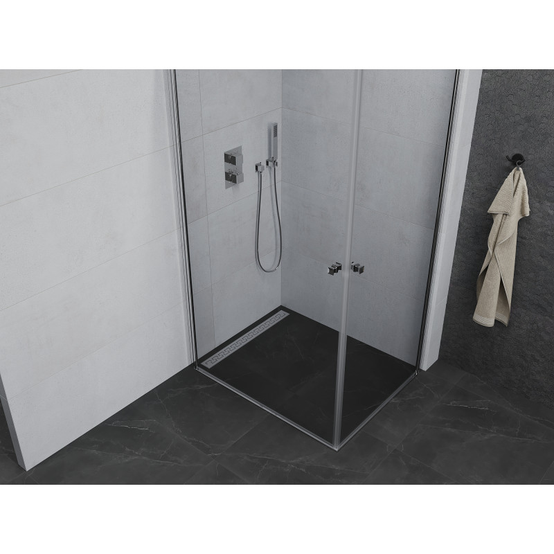 Mexen Pretoria Duo cabine de douche à charnière 80 x 70 cm, transparent, chromé - 852-080-070-02-00