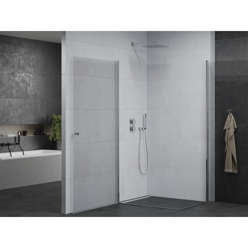 Mexen Pretoria Duo cabine de douche pivotante 90 x 70 cm, transparent, chromé - 852-090-070-02-00