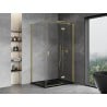 Mexen Mist-H T cabine de douche pivotante droite 75 x 85 cm, transparent, or brossé - 8A5T-075-085-55-00-P