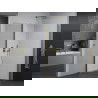 Mexen Pretoria Duo cabine de douche pivotante 90 x 80 cm, transparent, doré - 852-090-080-50-00-02