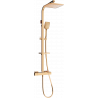 Mexen CQ62 ensemble de douche apparent avec pomme de douche et mélangeur thermostatique, or rose - 772506295-60