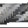 Mexen Pretoria Duo cabine de douche pivotante 90 x 80 cm, transparent, doré - 852-090-080-50-00-02