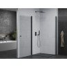 Mexen Pretoria Duo cabine de douche à charnières 80 x 70 cm, transparent, noir - 852-080-070-70-00-02