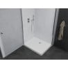 Mexen Pretoria Cabine de douche pivotante Duo 90 x 80 cm, transparente, chrome + receveur plat - 852-090-080-01-02-4010