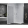 Mexen Pretoria Cabine de douche pivotante Duo 90 x 80 cm, transparente, chrome + receveur plat - 852-090-080-01-02-4010