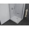 Mexen Pretoria Cabine de douche pivotante Duo 90 x 80 cm, transparente, chrome + receveur plat - 852-090-080-01-02-4010