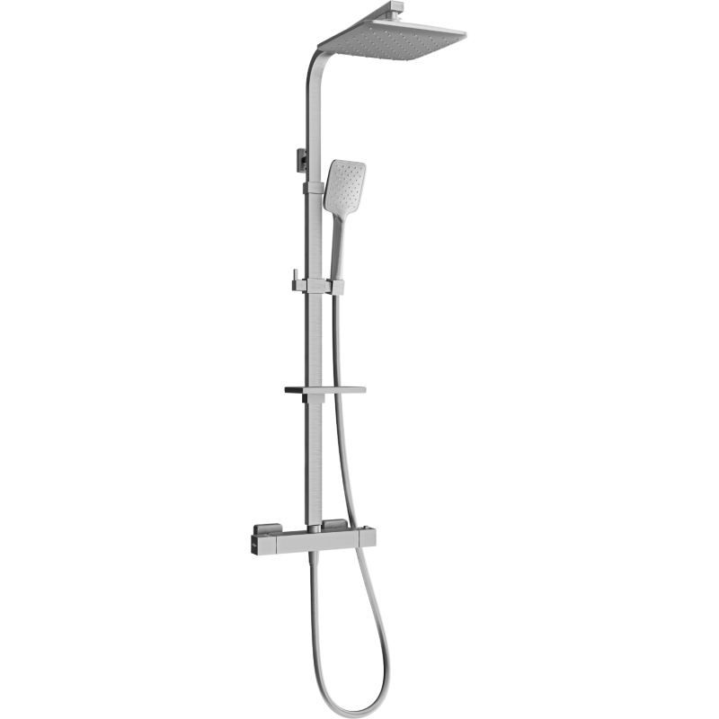 Mexen CQ62 ensemble de douche apparent avec douche de tête et robinet thermostatique, graphite - 772506295-66