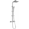 Mexen CQ62 set de douche exposé avec douche à effet pluie et robinet thermostatique, gris pistolet brossé - 772506295-66