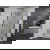 Mexen Pretoria Duo cabine de douche pivotante 70 x 70 cm, transparent, doré + receveur plat - 852-070-070-50-02-4010G