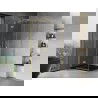 Mexen Mist H T cabine de douche pliante gauche 85 x 85 cm, transparent, or brossé - 8A5T-085-085-55-00-L