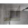Cabine de douche pivotante gauche Mexen Mist H T 90 x 90 cm, transparent, or brossé - 8A5T-090-090-55-00-L