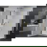 Mexen Pretoria Duo cabine de douche pivotante 80 x 70 cm, transparent, or + receveur plat - 852-080-070-50-02-4010G