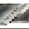 Mexen Mist H T cabine de douche pliante gauche 85 x 85 cm, transparent, or brossé - 8A5T-085-085-55-00-L
