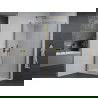Mexen Pretoria Duo cabine de douche pivotante 80 x 70 cm, transparent, or + receveur plat - 852-080-070-50-02-4010G