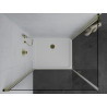 Mexen Pretoria Duo cabine de douche pivotante 80 x 70 cm, transparent, dorée + receveur Flat - 852-080-070-50-02-4010G