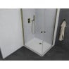 Mexen Pretoria Duo cabine de douche pivotante 90 x 80 cm, transparent, or + receveur Flat - 852-090-080-50-02-4010G