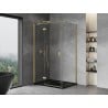 Mexen Mist-H T cabine de douche avec porte battante gauche 85 x 75 cm, transparent, or brossé - 8A5T-085-075-55-00-L