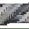Mexen Pretoria Duo cabine de douche battante 80 x 70 cm, transparent, noir + receveur Plat - 852-080-070-70-02-4010B