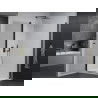 Mexen Pretoria Duo cabine de douche pivotante 90 x 80 cm, transparent, noir + receveur Flat - 852-090-080-70-02-4010B