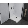 Mexen Pretoria Duo cabine de douche à charnières 90 x 80 cm, transparent, noir + receveur de douche plat