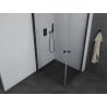 Mexen Pretoria Duo cabine de douche pivotante 100 x 90 cm, transparent, noir - 852-100-090-70-00-02