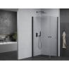Mexen Pretoria Duo cabine de douche pivotante 100 x 90 cm, transparent, noir - 852-100-090-70-00-02