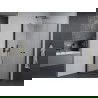 Mexen Pretoria Duo cabine de douche pliante 100 x 90 cm, transparent, noir - 852-100-090-70-00-02