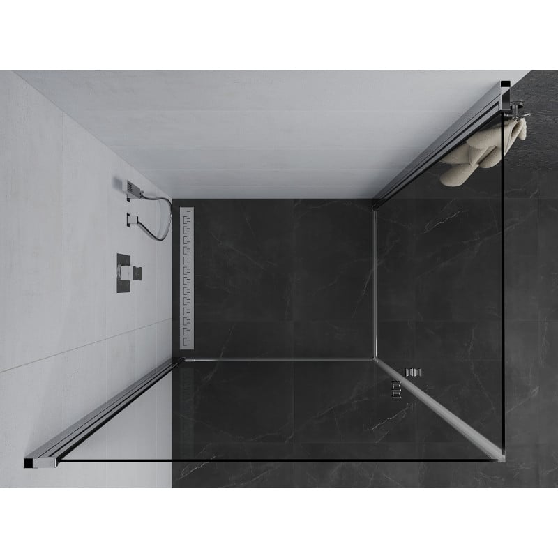 Mexen Pretoria Duo cabine de douche pivotante 100 x 90 cm, transparent, chrome - 852-100-090-02-00