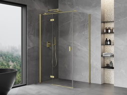 Mexen Mist-H T cabine de douche pivotante gauche 105 x 80 cm, transparente, or brossé - 8A5T-105-080-55-00-L