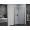 Mexen Pretoria Duo cabine de douche pivotante 100 x 90 cm, transparente, or - 852-100-090-50-00-02
